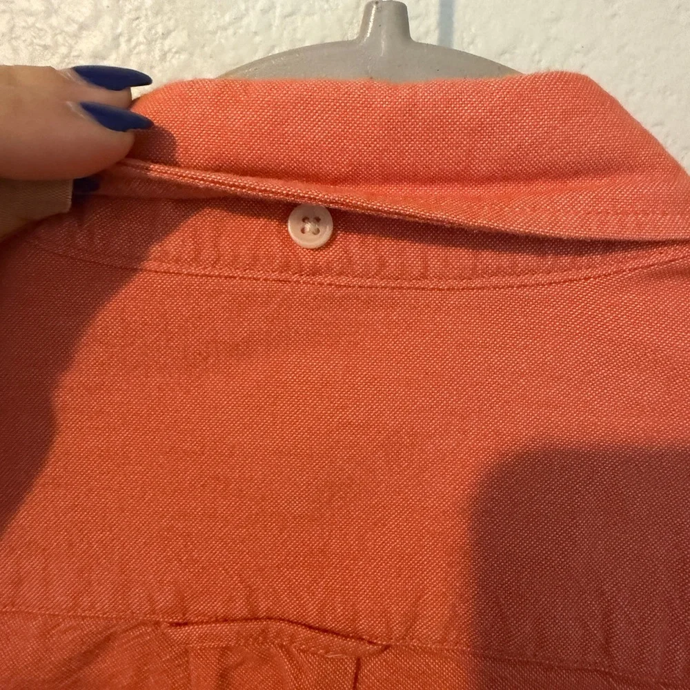 J. Crew Men's Vibrant Orange Casual Shirt